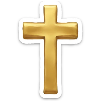 Gold cross sticker