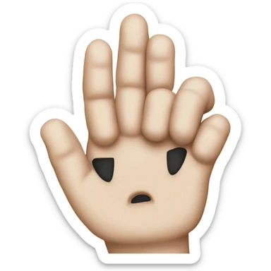 Fingers crossed new year sticker