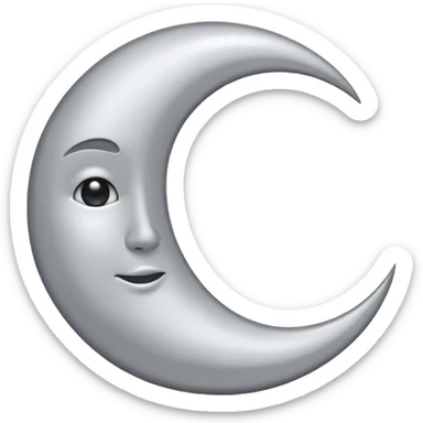 half moon sticker