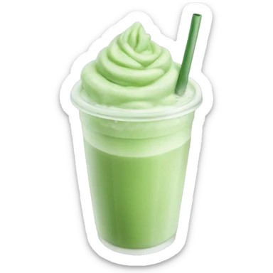 Lavender iced matcha tea latte sticker