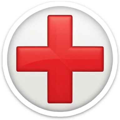 red cross mark symbol sticker