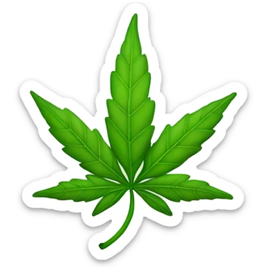 Happy weed leaf sticker
