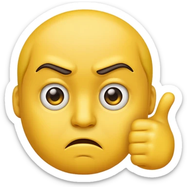 annoyed face thumbs down emoji  sticker