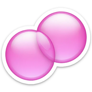 3 pink bubbles  sticker