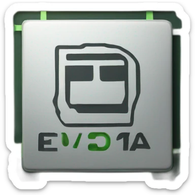 processor with nvidia letter sticker