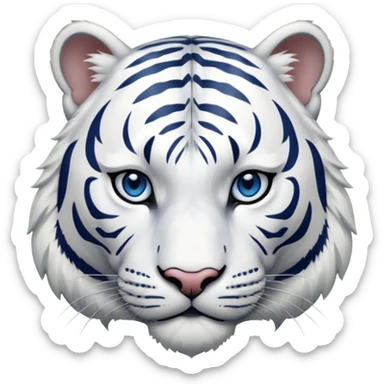 White tiger blue eyes sticker