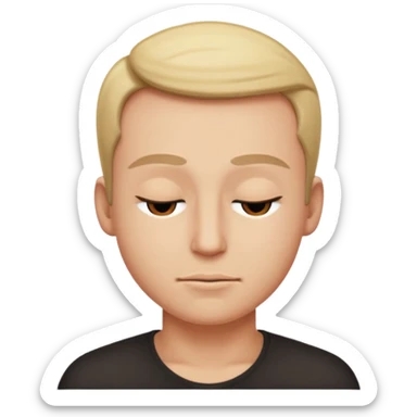 cocky smirk eyes closed sticker