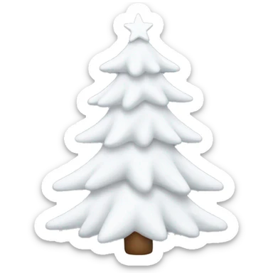 white christmas tree  sticker