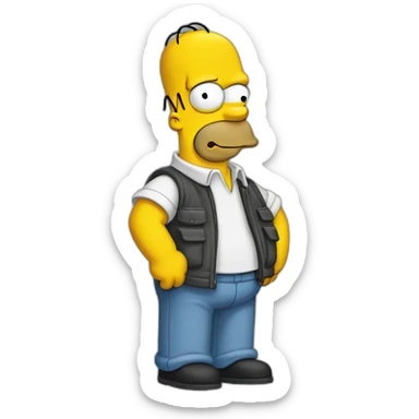 homer simpson pouce en l’aire sticker