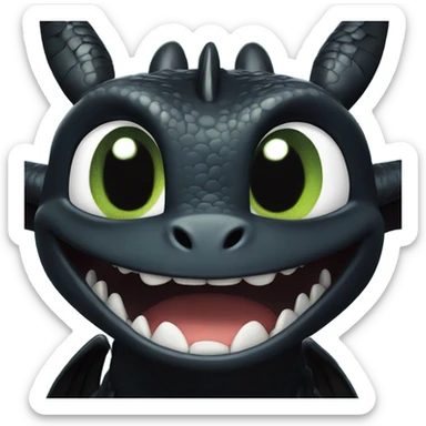 toothless the dragon from how to train your dragon  sticker