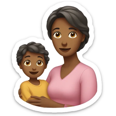 Mother and child sticker