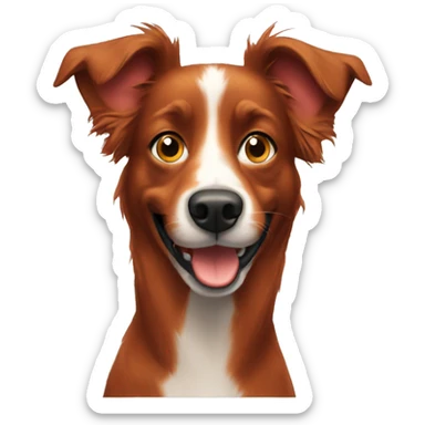 red aussie dog sticker