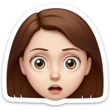 The girl is terrified sticker