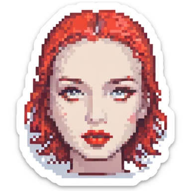red lipstick sticker