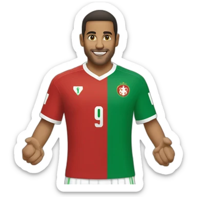 morocco win world cup sticker