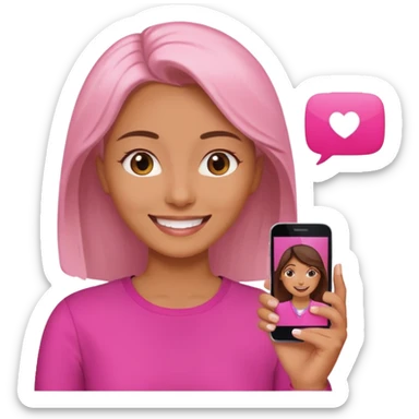 pink video call sticker