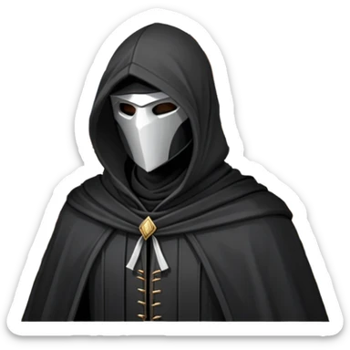 icon featuring Assasin's Creed in an iconic assassin's hood, standing tall against the backdrop of Florence. The design captures the essence of adventure, with intricate details of historical architecture and a sense of mystery. The character is poised, ready for action. transparent background. sticker