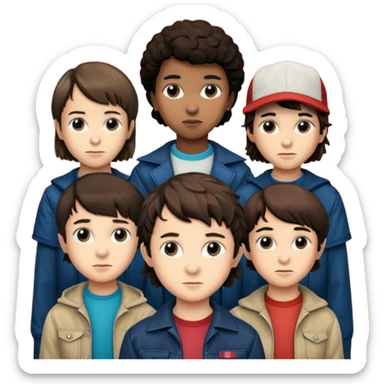 Stranger Things series poster season 5 sticker
