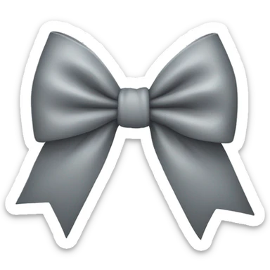 Grey bow sticker