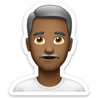 Man with low views on social media sticker