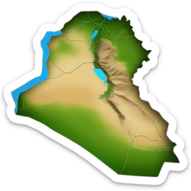 Iraq map sticker