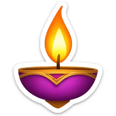 diwali diya sticker