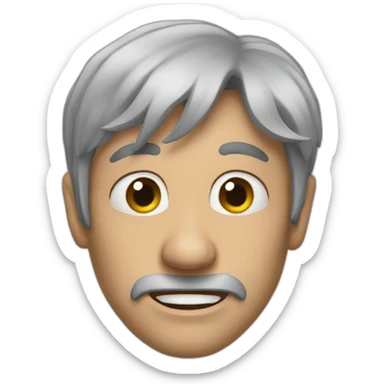 distorted man sticker