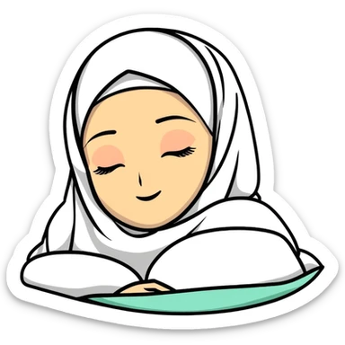 hijabi sleeping sticker