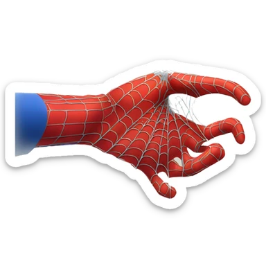 Spider-Man’s hand shooting webs sticker