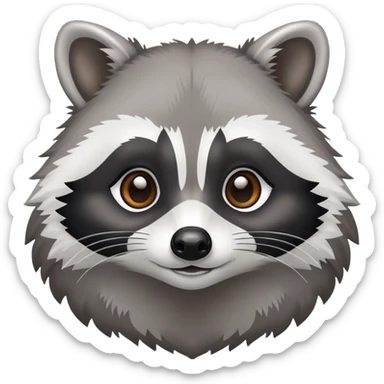 Cute raccoon sticker