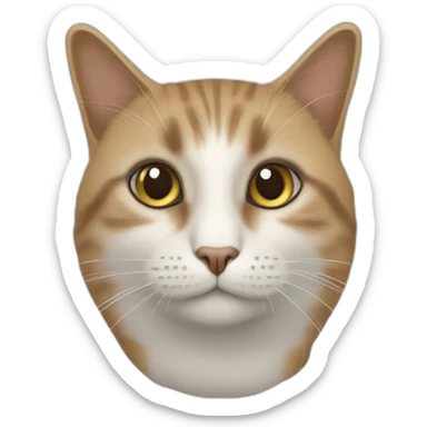 Un chat qui vole du caca sticker
