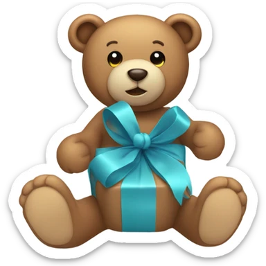 Teddy bear pass the parcel  sticker