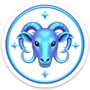 "A minimalistic glowing zodiac symbol ♓, centered on a dark cosmic background, symbol color #00d9ff, clean design, modern and luminous" sticker