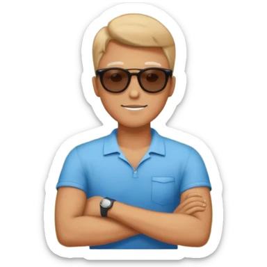 Guy relaxing in park facing the sky sticker