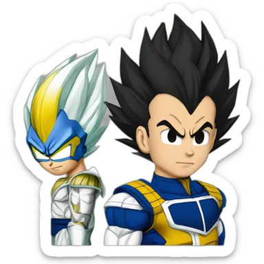 Vegeta with tee algerian  sticker