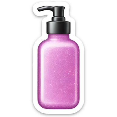Glitter lotion bottle sticker