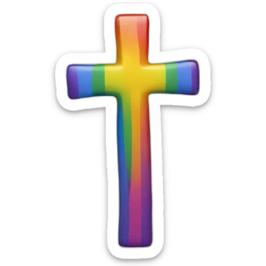 LGBT+ flag cross manji bouddhiste in the middle sticker