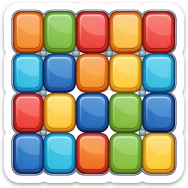 quilt in the shape of a battery icon emoji sticker