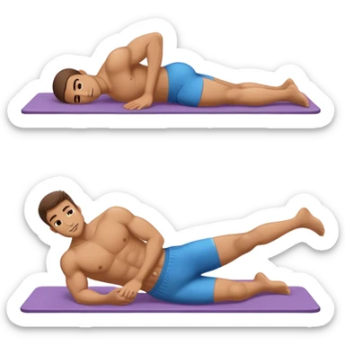 man lying-down-on-back weighted glute-bridges sticker