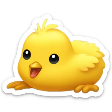 upside down chick sticker