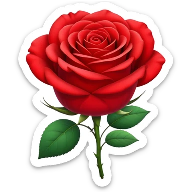 Emoji cute rose sticker