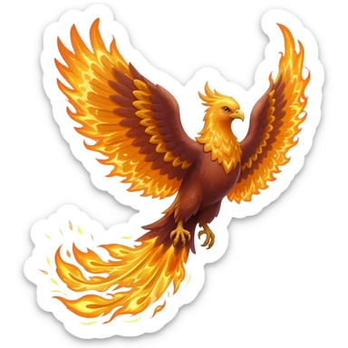 brown phoenix sticker
