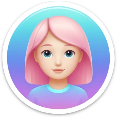 minimal abstract avatar for AI assistant,
soft rounded shape,
no human face,
friendly presence without personality bias,
neutral pastel gradient,
modern wellness AI aesthetic,
transparent background,
vector illustration
 sticker