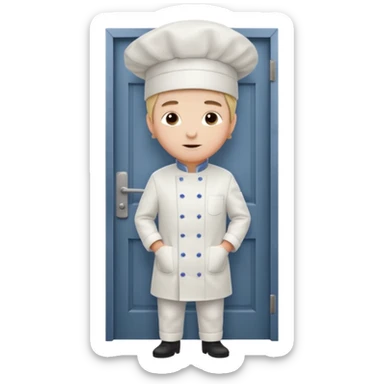 French chef boy r Dee at the back door sticker