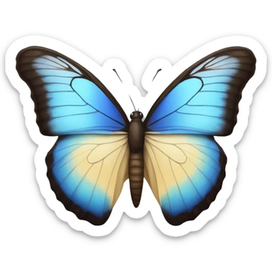 A butterfly but the body is a semicolon symbol sticker