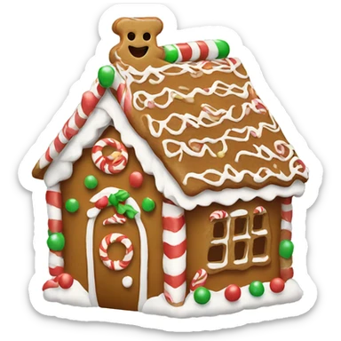 Cute Christmas gingerbread house sticker