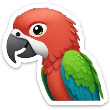 asian parrot sticker