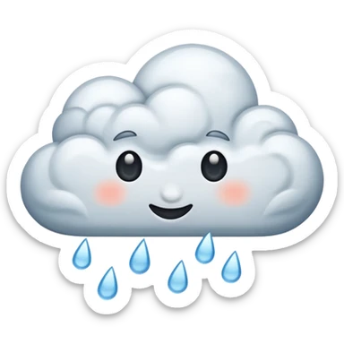 rainy clouds sticker