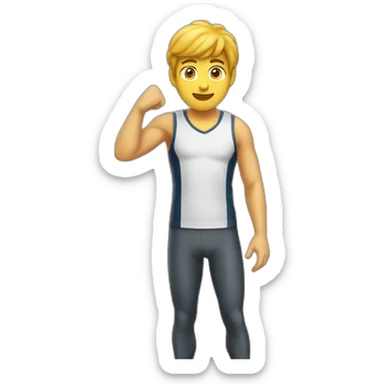 sportsman acheiveing new result sticker