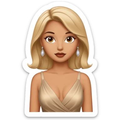 A woman wearing a glamour dress looks sexy and looks like a tart  sticker